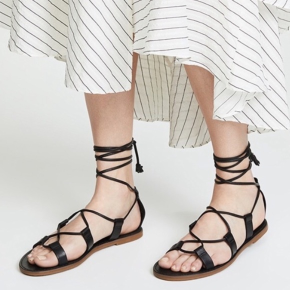Madewell The Boardwalk Lace Up Sandals - Picture 1 of 8